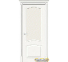 Дверь Ш Вуд Классик-55 Whitey White Crystal 200*60