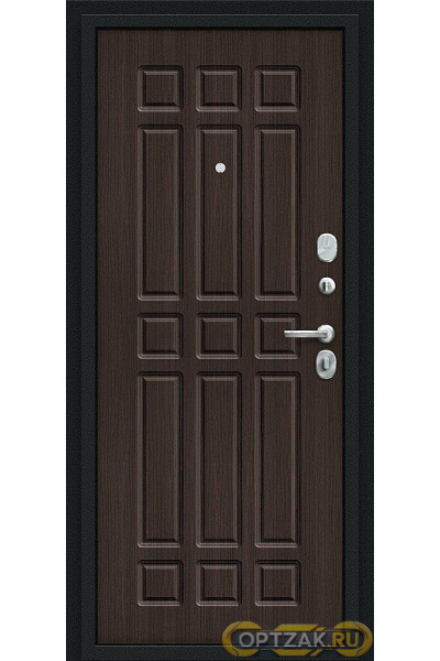Входная дверь Мило Букле черное/Wenge Veralinga / Двери Браво