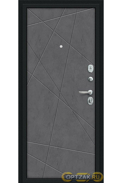 Входная дверь Граффити-5 (117.Г5) Букле черное/Slate Art / Двери Браво