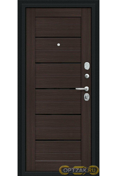 Входная дверь Техно Kale Букле черное/Wenge Veralinga / Двери Браво