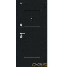 Входная дверь Лайн Букле черное/Cappuccino Veralinga / Двери Браво