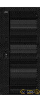 Входная дверь Лайнер-3 Black Carbon/Off-white / Двери Браво