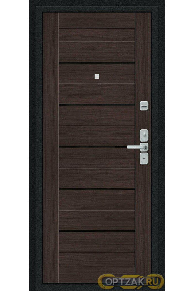 Входная дверь Райт Букле черное/Wenge Veralinga / Двери Браво