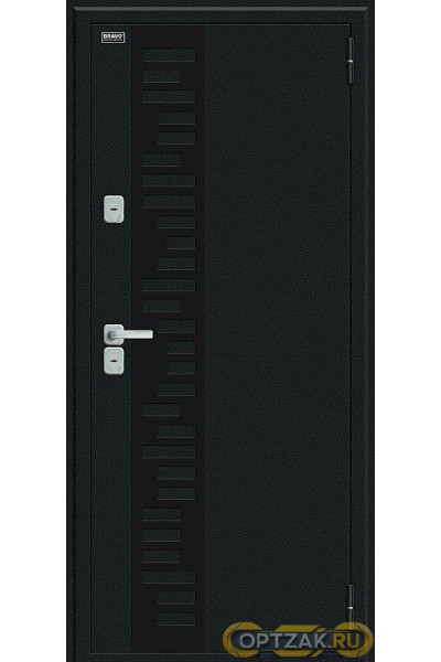 Входная дверь Thermo Флэш Декор Букле черное/Wenge Veralinga / Двери Браво