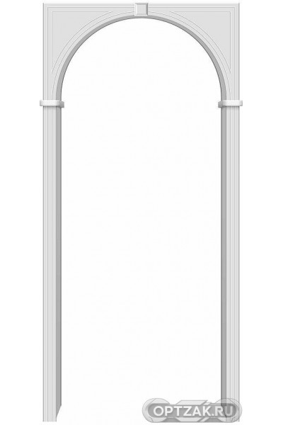 Aрка ПВХ Браво П-23 (Белый) 230*70-150*40