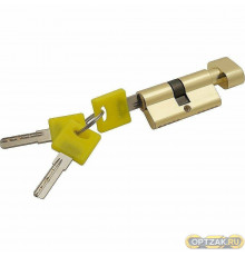 Цилиндр ключ/фиксатор Bravo ZF-60-30/30 G Золото (ЦАМ, 3 ключа)