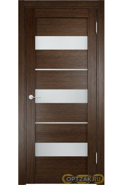 Межкомнатная дверь Мюнхен 02 ДО / Цвет Дуб табак / Остекление "Сатинато" / Двери Верда