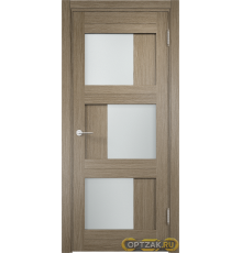 Межкомнатная дверь Баден 10 ДО / Цвет Дуб дымчатый / Остекление "Сатинато" / Двери Верда