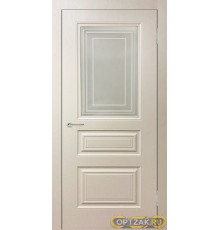 Межкомнатная дверь Роял 3 остекленная / Цвет Шампань / Стекло фотопечать / Двери Верда