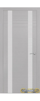 Межкомнатная дверь V-III / Цвет Светло-серый / Остекление "Лакобель белое" / Двери Верда