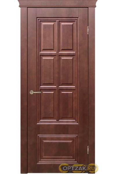 Межкомнатная дверь Сити 5 RAL 9001 / Цвет Тон каштан / Двери Верда
