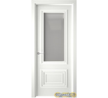 Дверь Смальта 19 / Цвет Белый ral 9003 / Сатинат, ультрафиолетовая печать / Двери ТЕКОНА