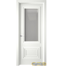 Дверь Смальта 19 / Цвет Белый ral 9003 / Сатинат, ультрафиолетовая печать / Двери ТЕКОНА
