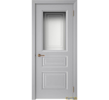 Дверь Смальта-44 / Цвет Серый ral / Сатинат, ультрафиолетовая печать / Двери ТЕКОНА
