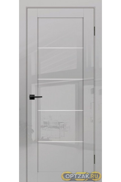 Дверь G-15 / Цвет Агат глянец / белый сатинат / Двери PROFILO PORTE