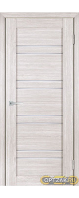 Дверь Лайт-19 nanotex / Цвет Лиственница белая / белый сатинат / Двери STABILE PORTE