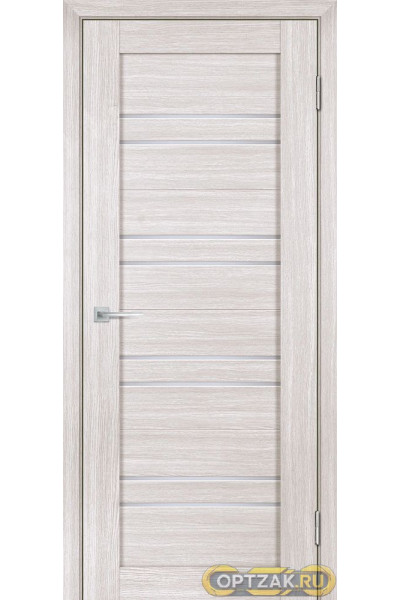Дверь Лайт-19 nanotex / Цвет Лиственница белая / белый сатинат / Двери STABILE PORTE