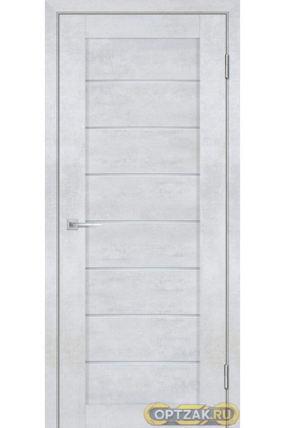 Дверь Лайт-08 nanotex / Цвет бетон снежный / белый сатинат / Двери STABILE PORTE