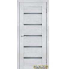 Дверь Лайт-07 nanotex / Цвет бетон снежный / графит сатинат / Двери STABILE PORTE