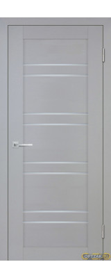Дверь Деко-19 nanotex soft / Цвет серый тик / белый сатинат / Двери STABILE PORTE