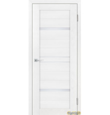 Дверь Деко-18 nanotex soft / Цвет белый тик / белый сатинат / Двери STABILE PORTE