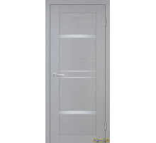 Дверь Деко-18 nanotex soft / Цвет серый тик / белый сатинат / Двери STABILE PORTE