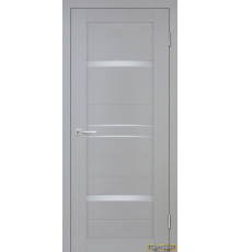 Дверь Деко-18 nanotex soft / Цвет серый тик / белый сатинат / Двери STABILE PORTE