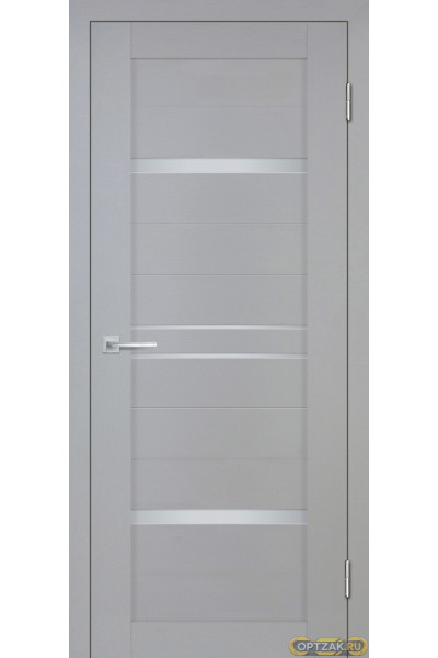 Дверь Деко-18 nanotex soft / Цвет серый тик / белый сатинат / Двери STABILE PORTE