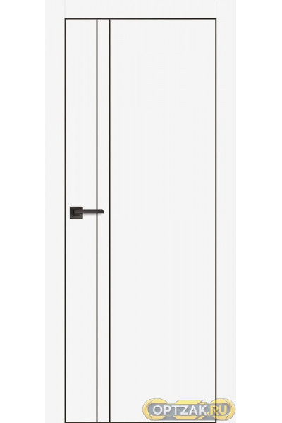 Дверь PX-20 черная кромка с 4-х ст. / Цвет Белый / Двери PROFILO PORTE