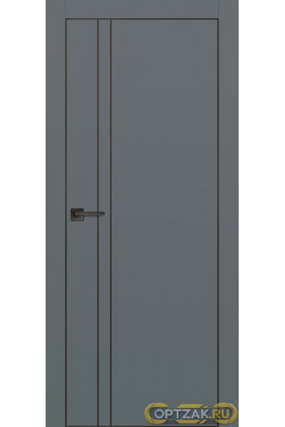 Дверь PX-20 черная кромка с 4-х ст. / Цвет Графит / Двери PROFILO PORTE