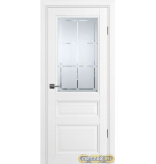 Дверь PSU-39 / Цвет Белый / Сатинат, гравированное / Двери PROFILO PORTE