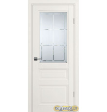 Дверь PSU-39 / Цвет Зефир / Сатинат, худ. гравировка / Двери PROFILO PORTE