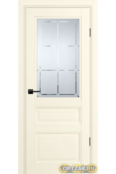 Дверь PSU-39 / Цвет Магнолия / Сатинат, гравированное / Двери PROFILO PORTE