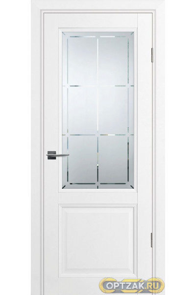 Дверь PSU-37 / Цвет Белый / Сатинат, гравированное / Двери PROFILO PORTE