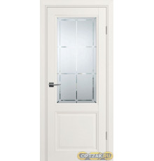 Дверь PSU-37 / Цвет Зефир / Сатинат, худ. гравировка / Двери PROFILO PORTE