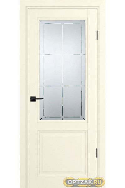 Дверь PSU-37 / Цвет Магнолия / Сатинат, гравированное / Двери PROFILO PORTE