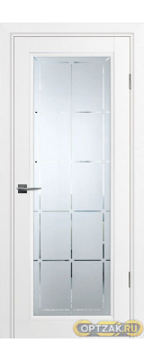 Дверь PSU-35 / Цвет Белый / Сатинат, гравированное / Двери PROFILO PORTE