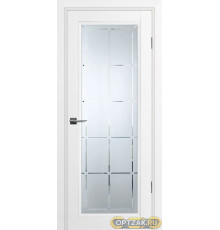 Дверь PSU-35 / Цвет Белый / Сатинат, гравированное / Двери PROFILO PORTE