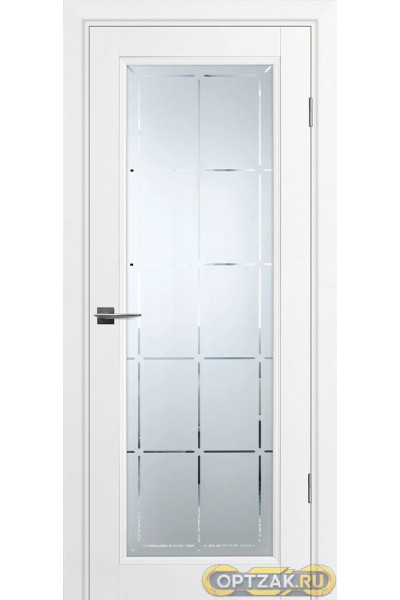 Дверь PSU-35 / Цвет Белый / Сатинат, гравированное / Двери PROFILO PORTE