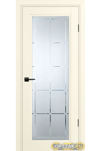 Дверь PSU-35 / Цвет Магнолия / Сатинат, гравированное / Двери PROFILO PORTE