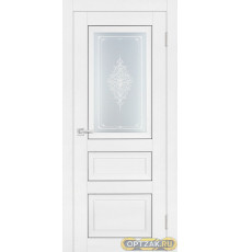 Дверь PST-29 / Цвет белый ясень / Сатинат закаленное Кристалайз / Двери PROFILO PORTE