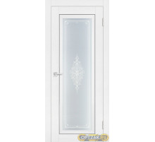 Дверь PST-25 / Цвет белый ясень / Сатинат закаленное Кристалайз / Двери PROFILO PORTE