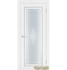 Дверь PST-25 / Цвет белый ясень / Сатинат закаленное Кристалайз / Двери PROFILO PORTE