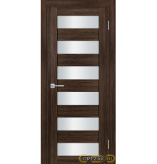 Дверь PSL-35 / Цвет Сан-ремо шоколад / белый сатинат / Двери PROFILO PORTE