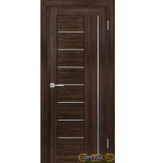 Дверь PSL-17 / Цвет Сан-ремо шоколад / белый сатинат / Двери PROFILO PORTE