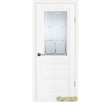 Дверь PSC-39 / Цвет Белый / Сатинат, гравированное / Двери PROFILO PORTE