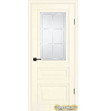 Дверь PSC-39 / Цвет Магнолия / Сатинат, гравированное / Двери PROFILO PORTE