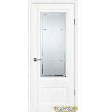 Дверь PSC-37 / Цвет Белый / Сатинат, гравированное / Двери PROFILO PORTE