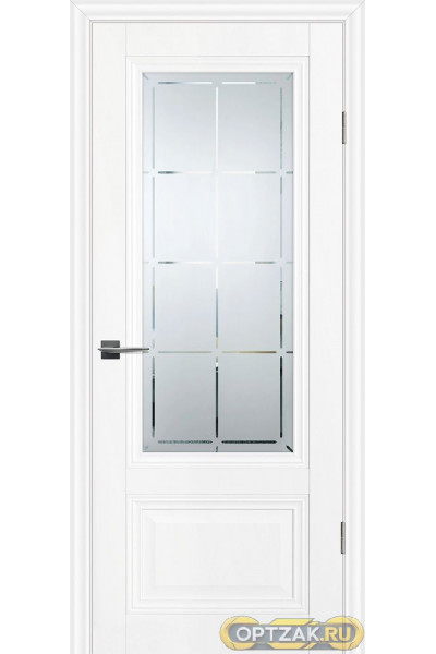 Дверь PSC-37 / Цвет Белый / Сатинат, гравированное / Двери PROFILO PORTE