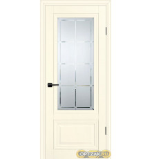 Дверь PSC-37 / Цвет Магнолия / Сатинат, гравированное / Двери PROFILO PORTE